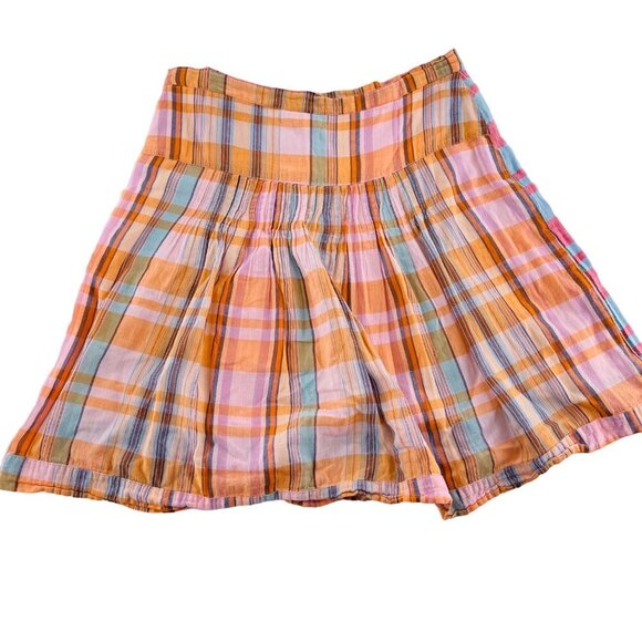 Delia's Plaid Skirt Y2k Size Small Pink Blue Orange Plaid - Picture 4 of 4
